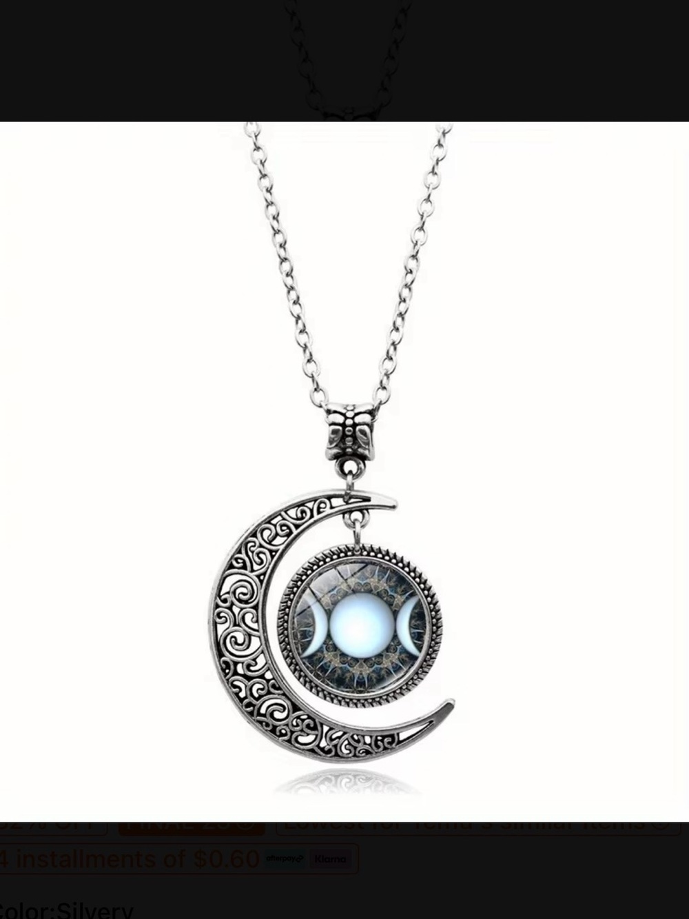 ⭐️ Moon Phase Pendant Necklace - Women Jewelry Yellow Centre